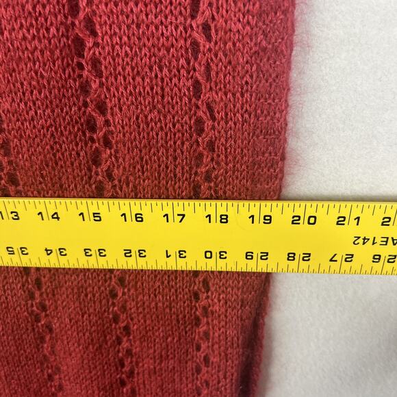 Unbranded Women's Handmade Knit Red Scarf Wool - Picture 6 of 8